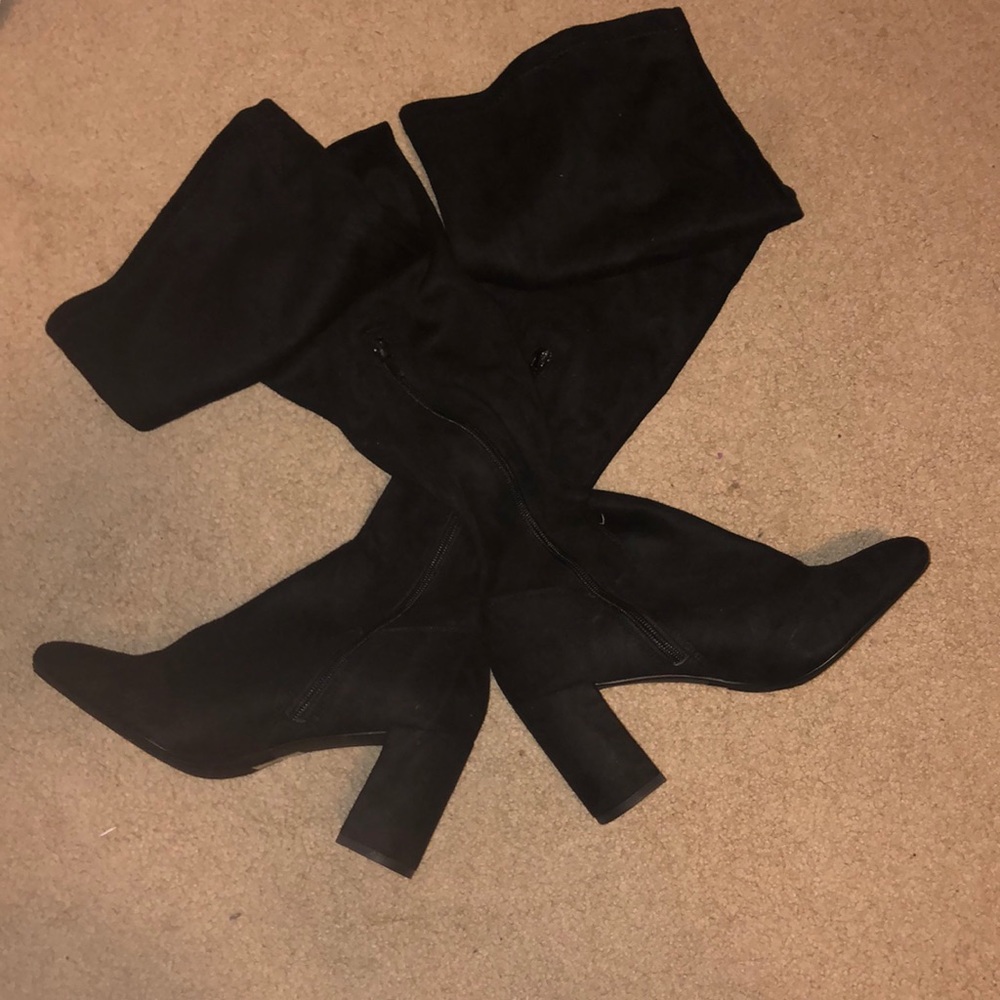 Black Thigh High Boots